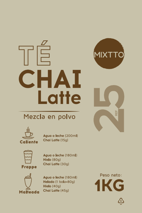 TE CHAI LATTE BAG PER 1 KG MIXTTO