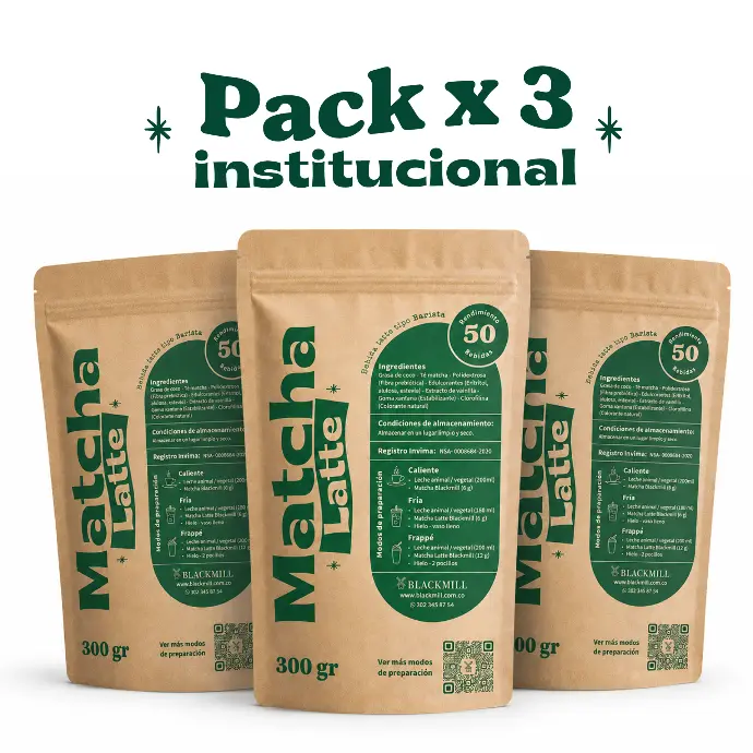 PACK X 3 MATCHA LATTE BOLSA POR 300 GR