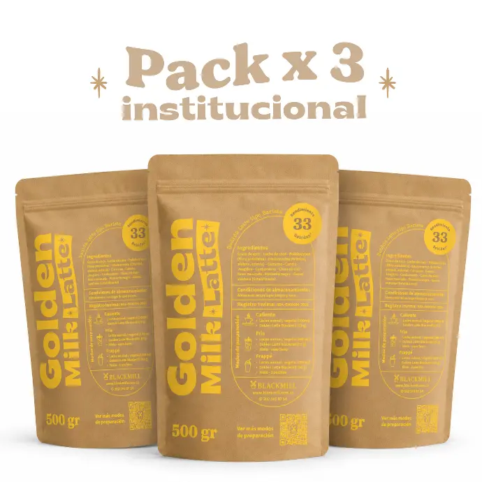 PACK X 3 GOLDEN MILK LATTE BOLSA DE 500 GR 
