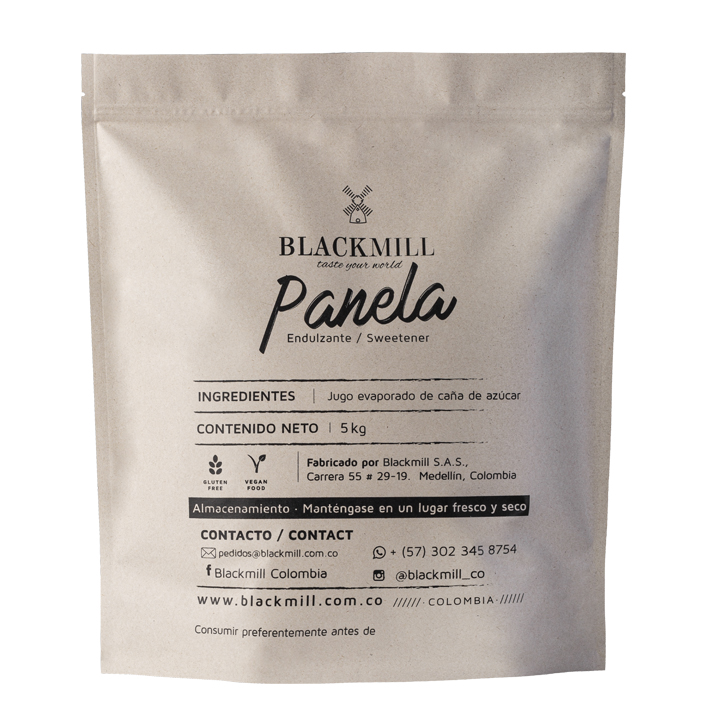 RAW CANE SUGAR BAG PER 5 KG 11 LB BLACKMILL