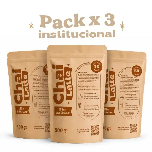 [3053251] PACK X 3 TE CHAI LATTE SIN AZUCAR BOLSA DE 500 GR